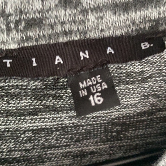 NWT Tiana B. Black 3/4 Sleeve Shift Dress, Sz 16 - Picture 7 of 11